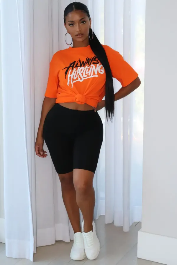 Natalee II Biker Shorts - Black