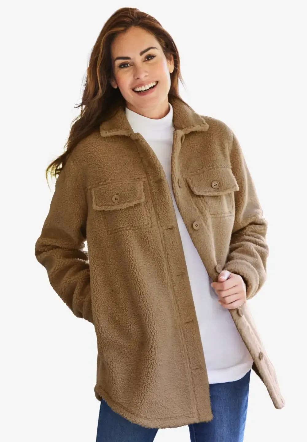 Berber Button-Front Jacket
