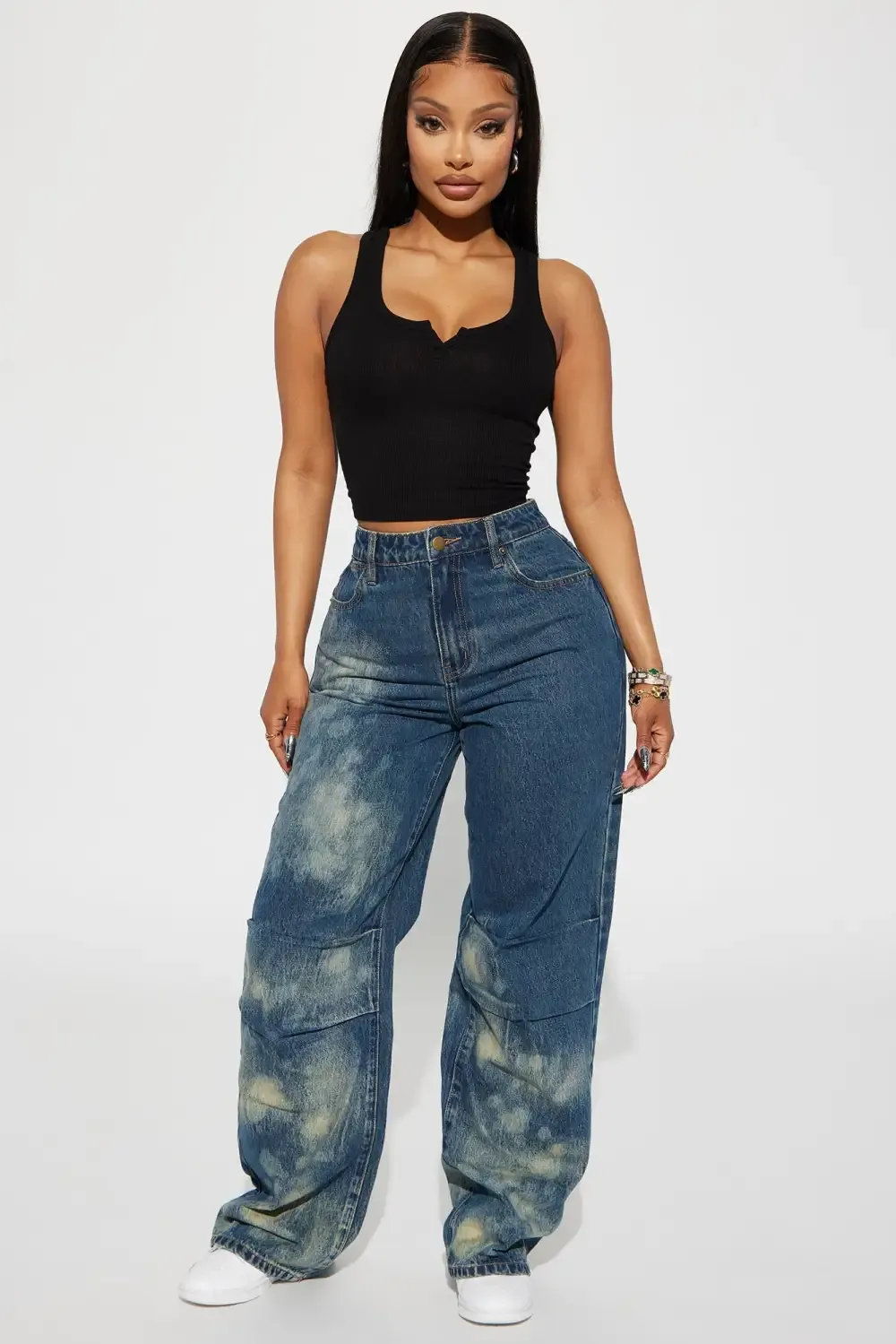 Love That For You Baggy Jeans - Dark Wash