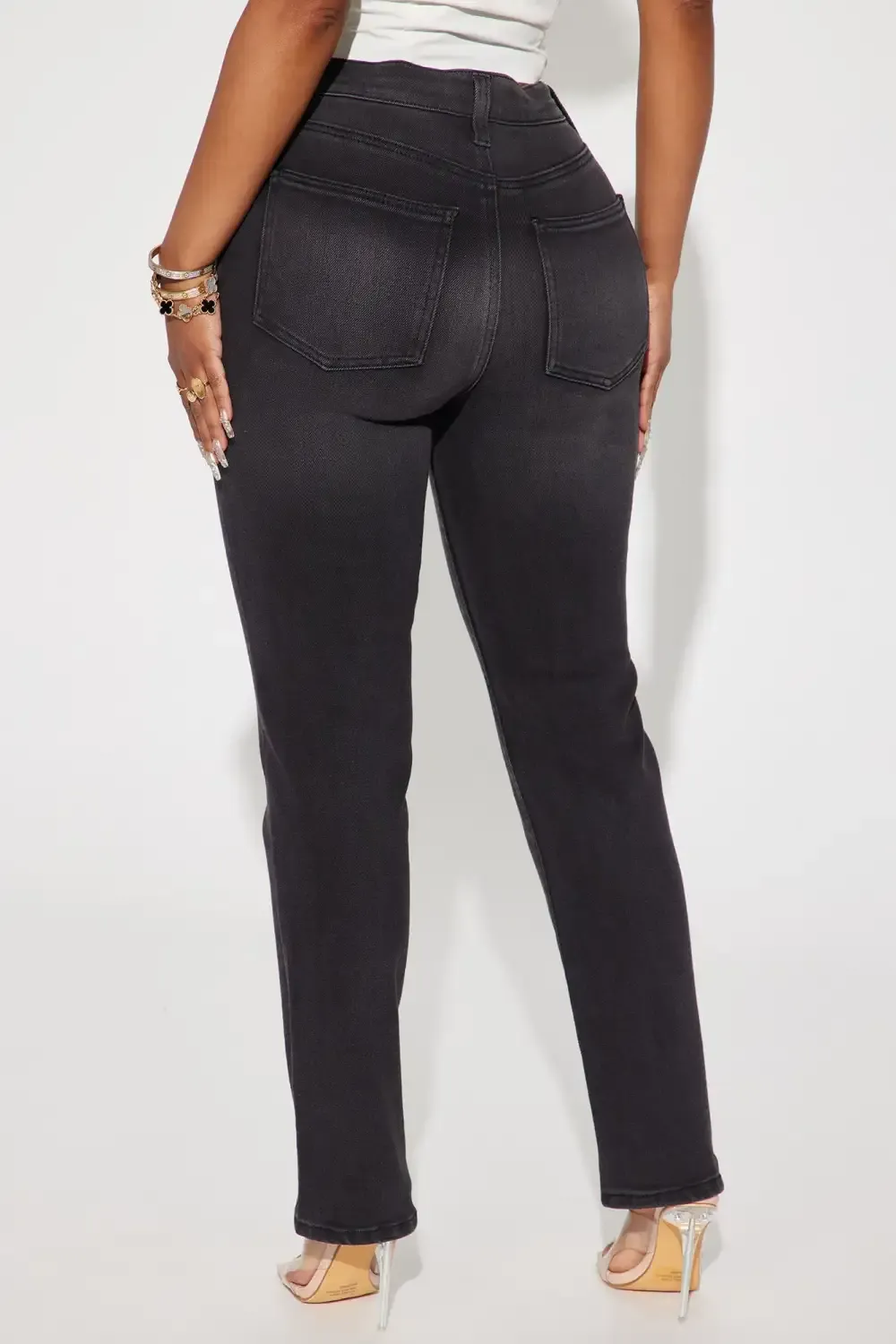 What You Like Stretch Straight Leg Jean - Black