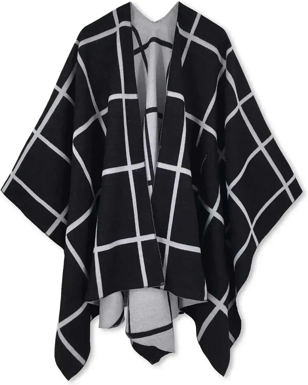 Women's Shawl Wrap Poncho Ruana Cape Open Front Cardigan Shawls for Fall Winter
