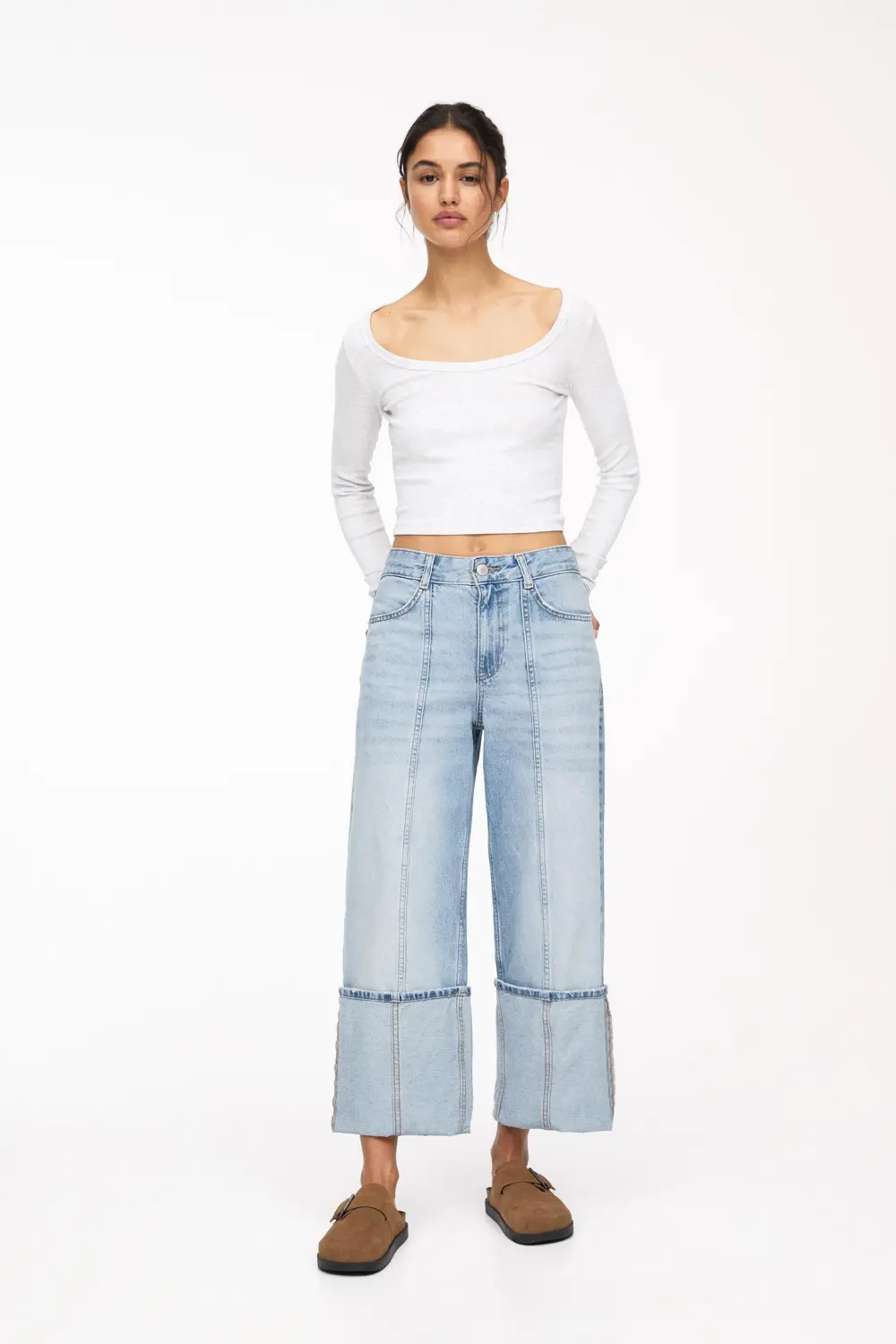 Jeans baggy vuelta bajo