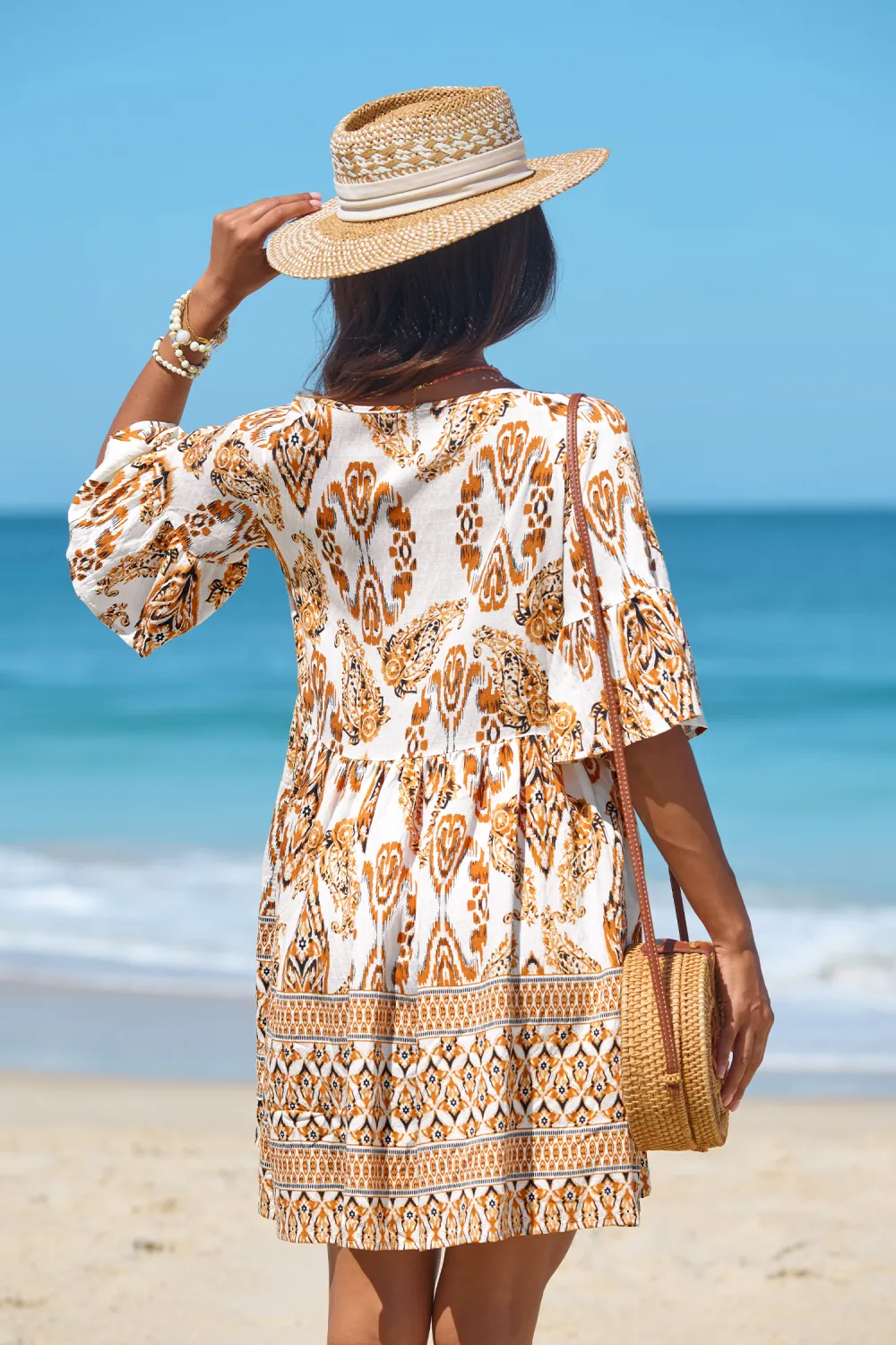 Fields of Boho Ornate Mini Dress