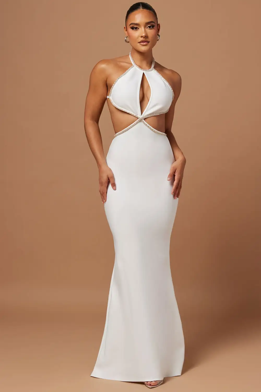 Vivica Embellished Maxi Dress - White