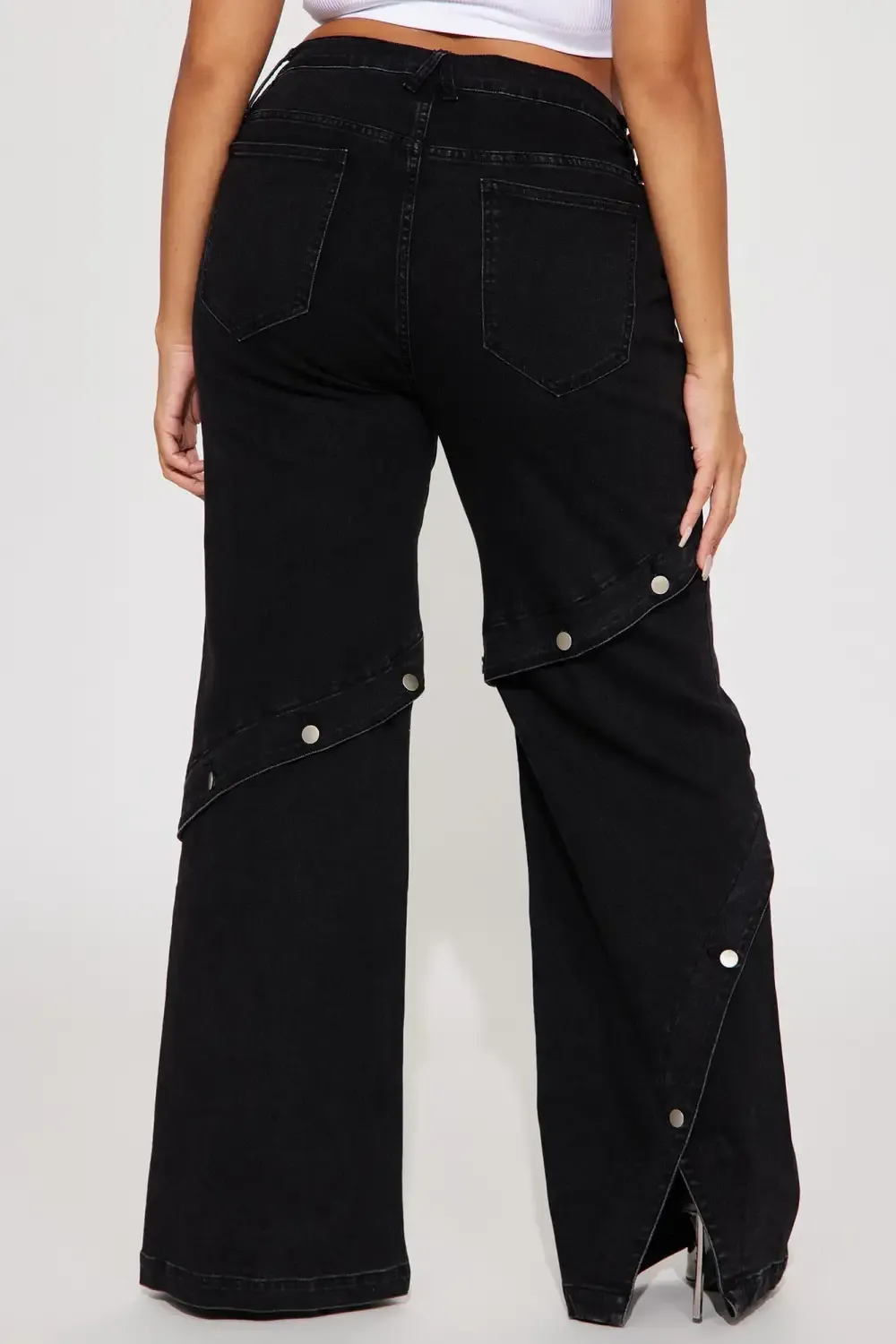 Upgrade You Stretch Wide Leg Jean - Black