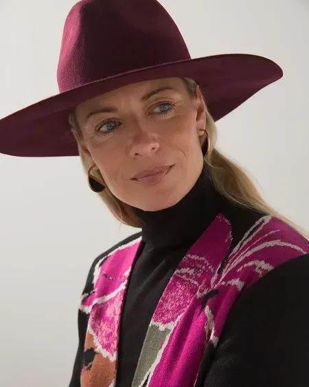 Ribbon Trim Felt Hat