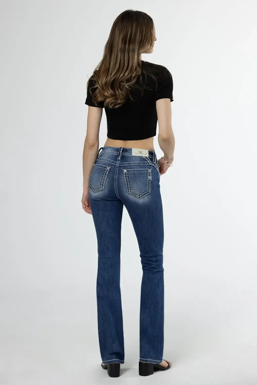 Subtle Silver and Bronze Bootcut Jeans