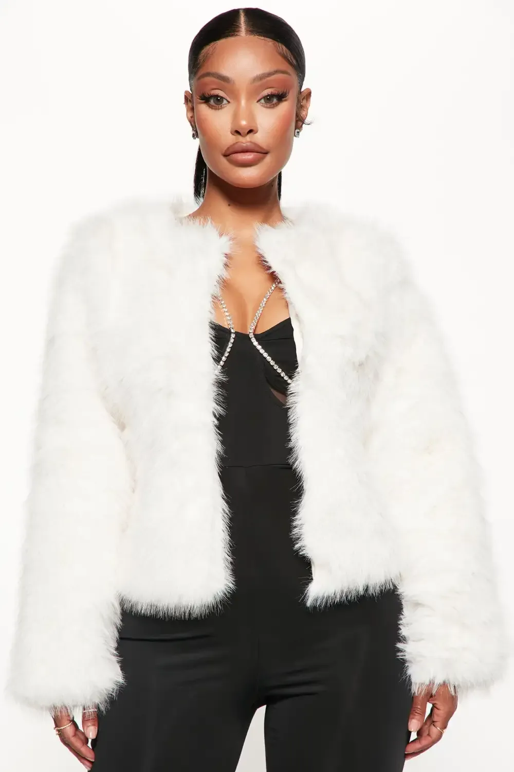 Renee Fur Jacket - Ivory