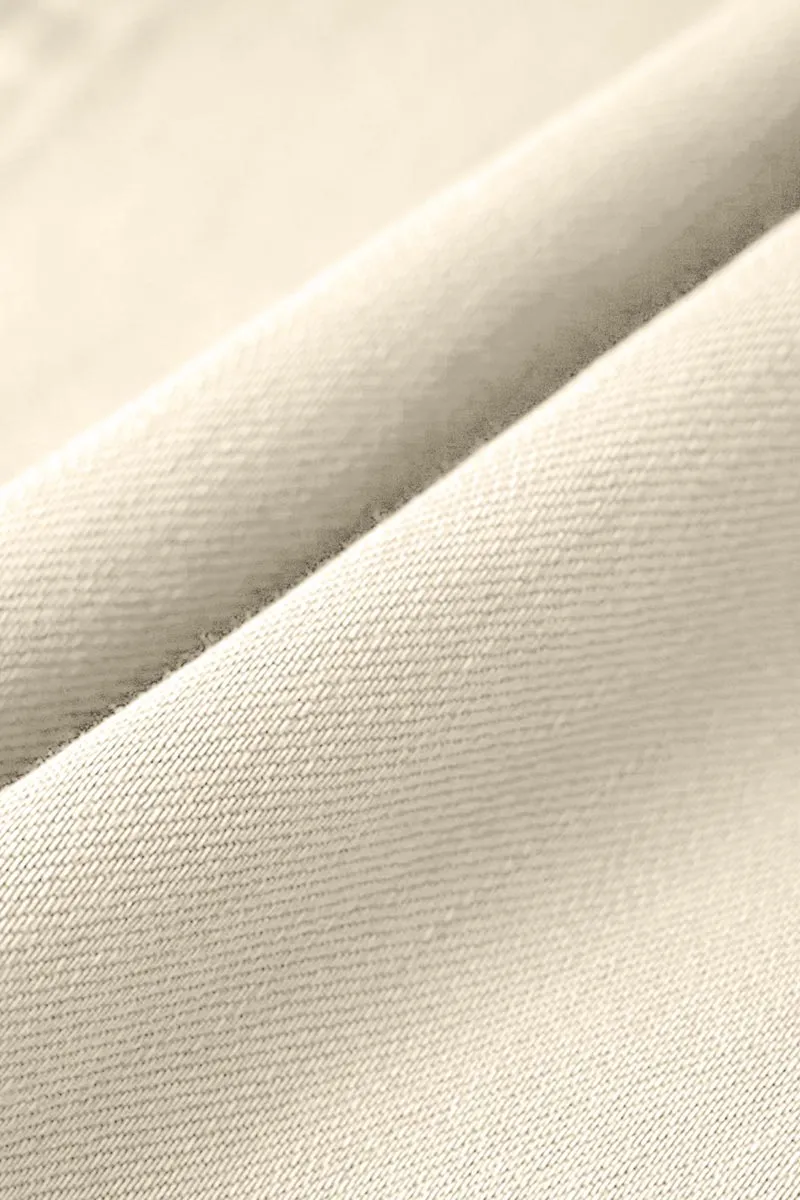 Double Button Mid Waist Straight Leg Pants