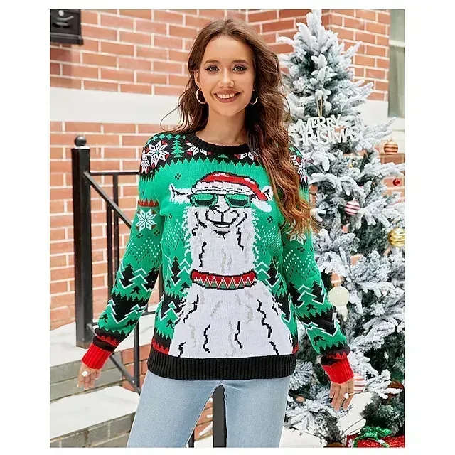 Christmas Snowman Ugly Christmas Sweater / Sweatshirt Sweatshirt Pullover Anime Funny Top For Women's Adults' 3D Print 100% Polyester Party Casual Daily