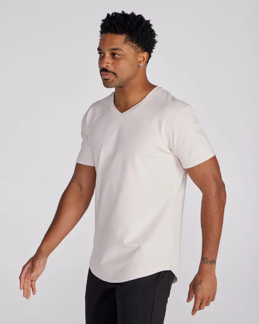 Drop-Cut V-Neck: Lux
