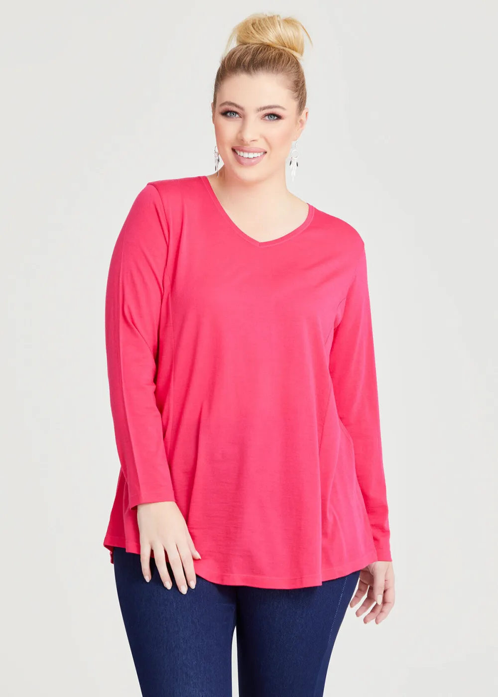 Wool Bamboo V-neck Top