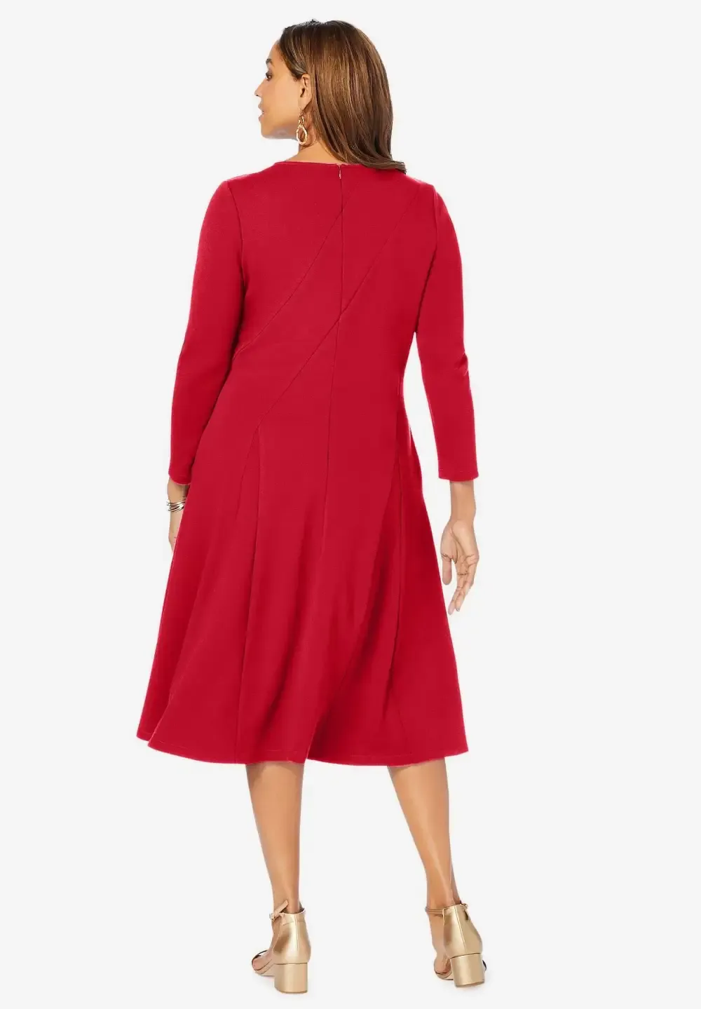 Long Sleeve Stretch Ponte Dress