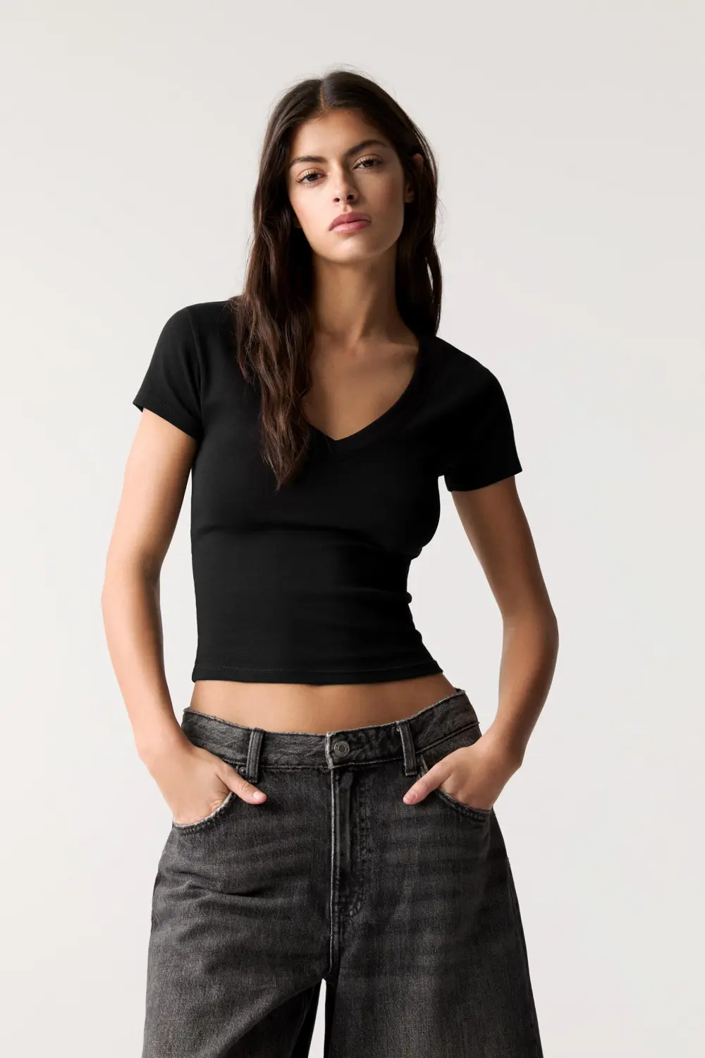 Camiseta escote pico