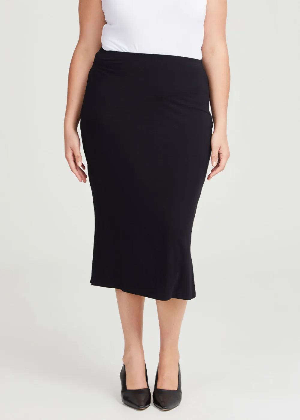 Bamboo Base Long Pencil Skirt