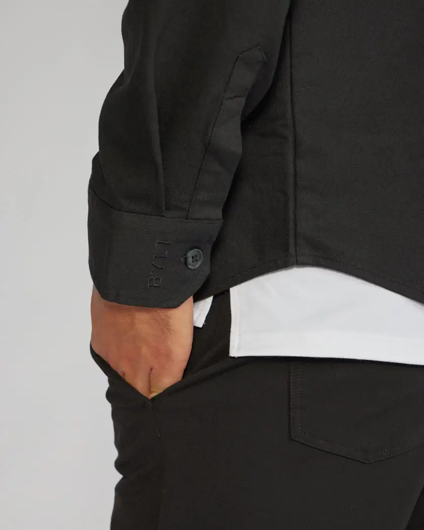 Tech Denim Long Sleeve Button Down