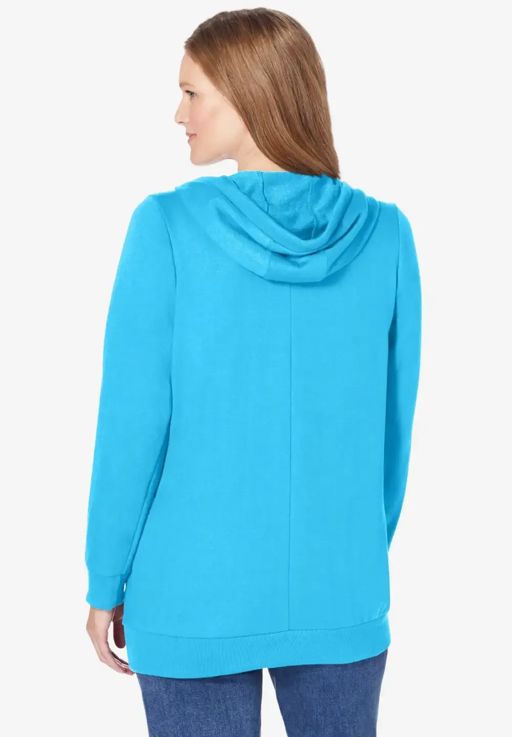 Zip Front Tunic Hoodie Jacket