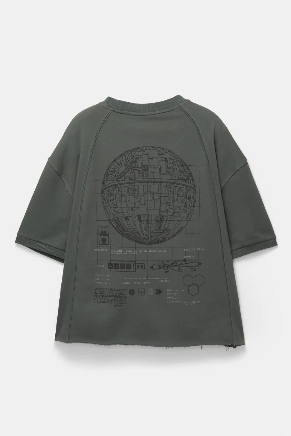Gray Star Wars short sleeve sweatshirt