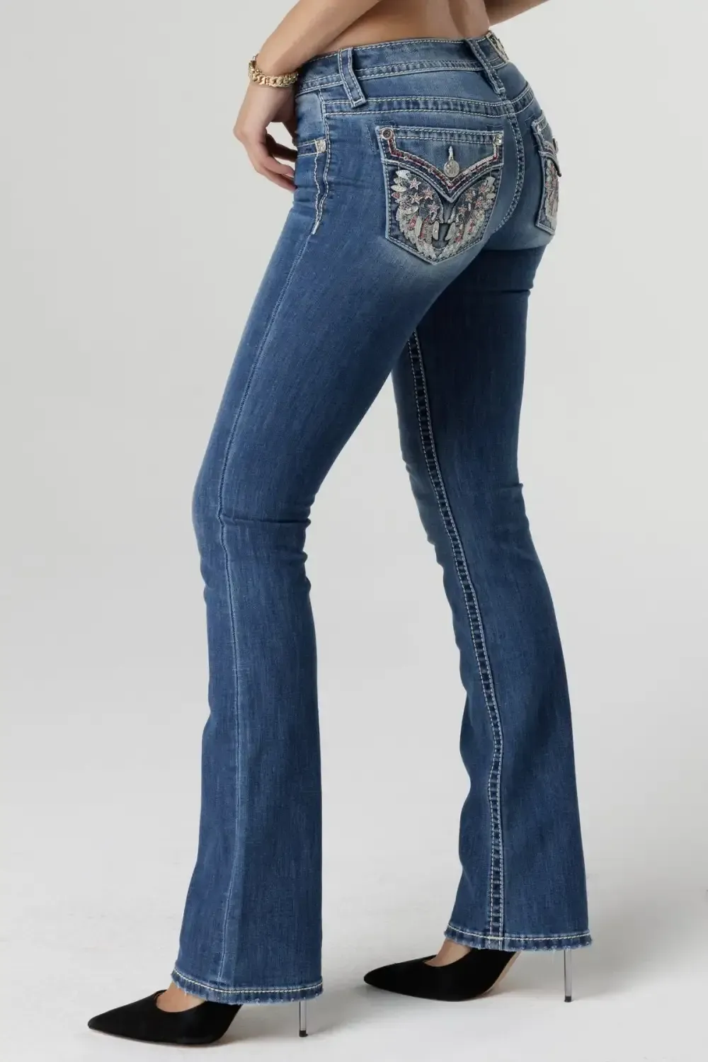 Americana Feathers Bootcut Jeans