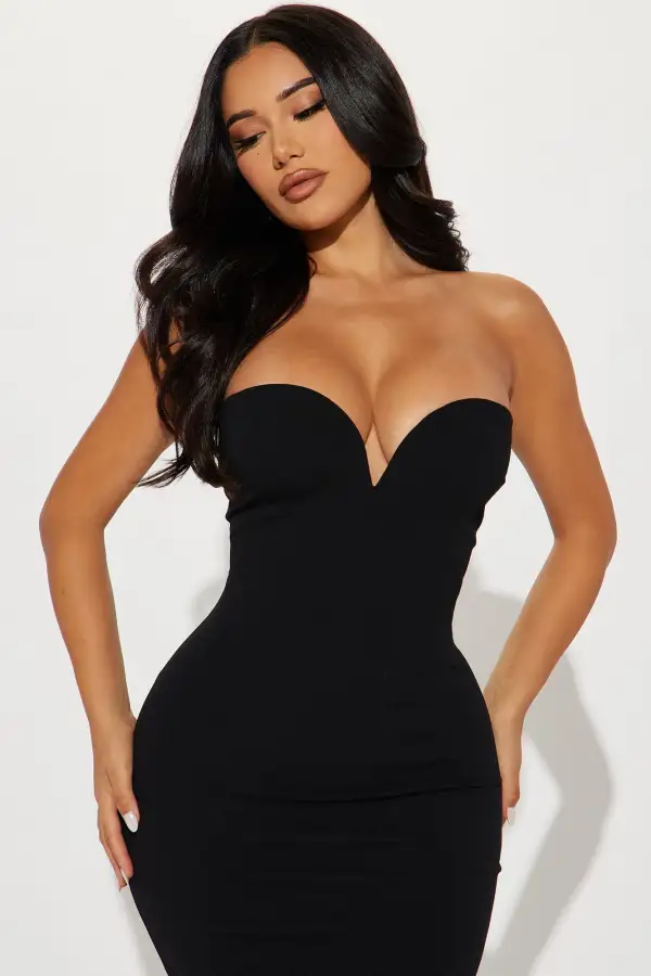 Monte Carlo Nights Midi Dress - Black