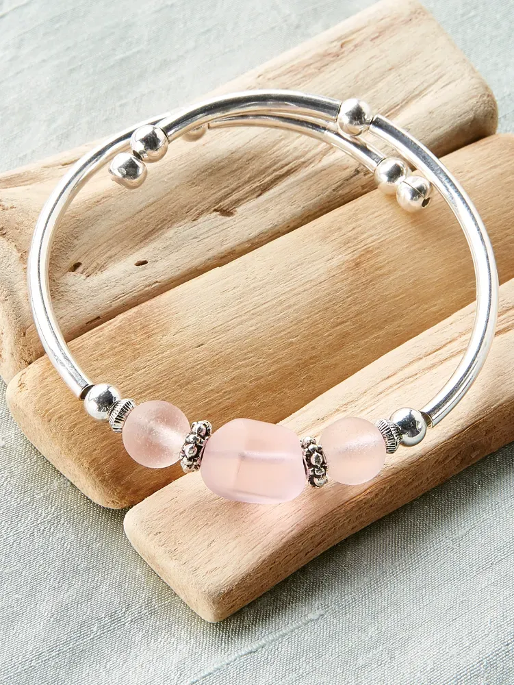 Sea Glass Bangle Bracelet