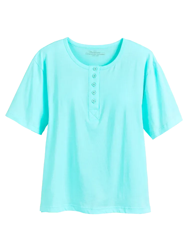 Women's Comfort Knit Solid Color Cotton Sleep T-Shirt