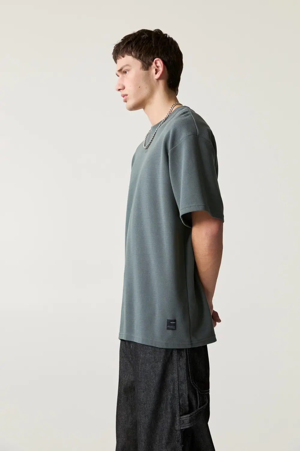 Basic short sleeve textured T-shirt