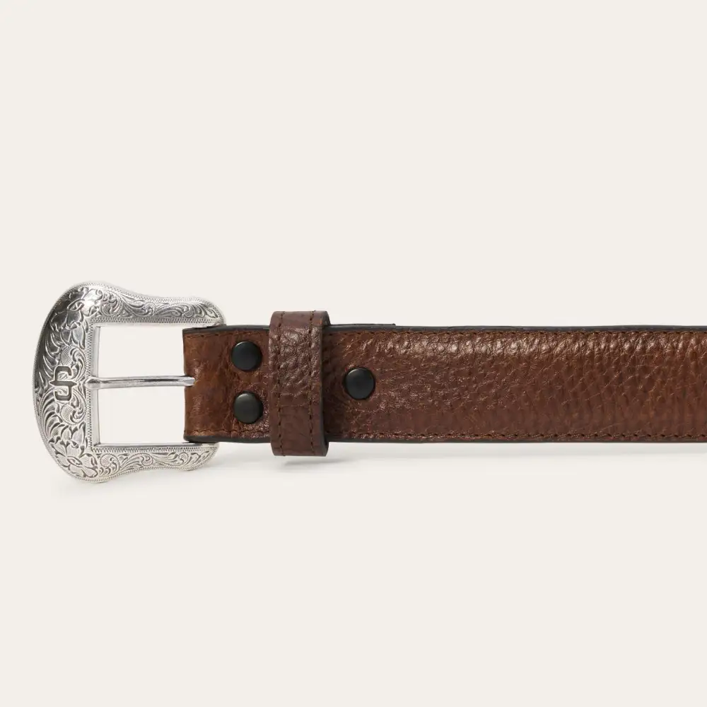 Bison Leather Concho Belt