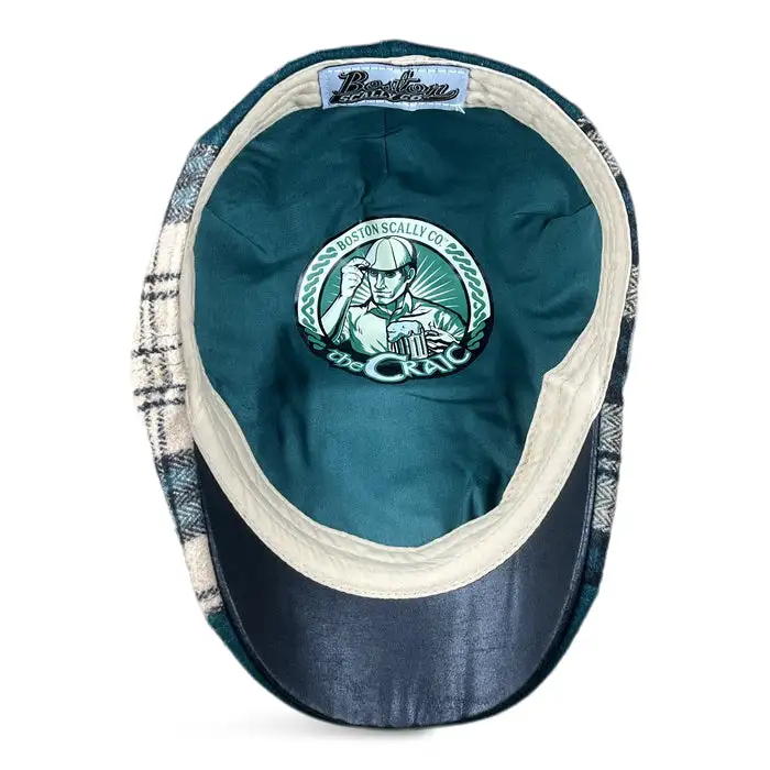 The Craic Boston Scally Cap - Emerald and Ale Plaid