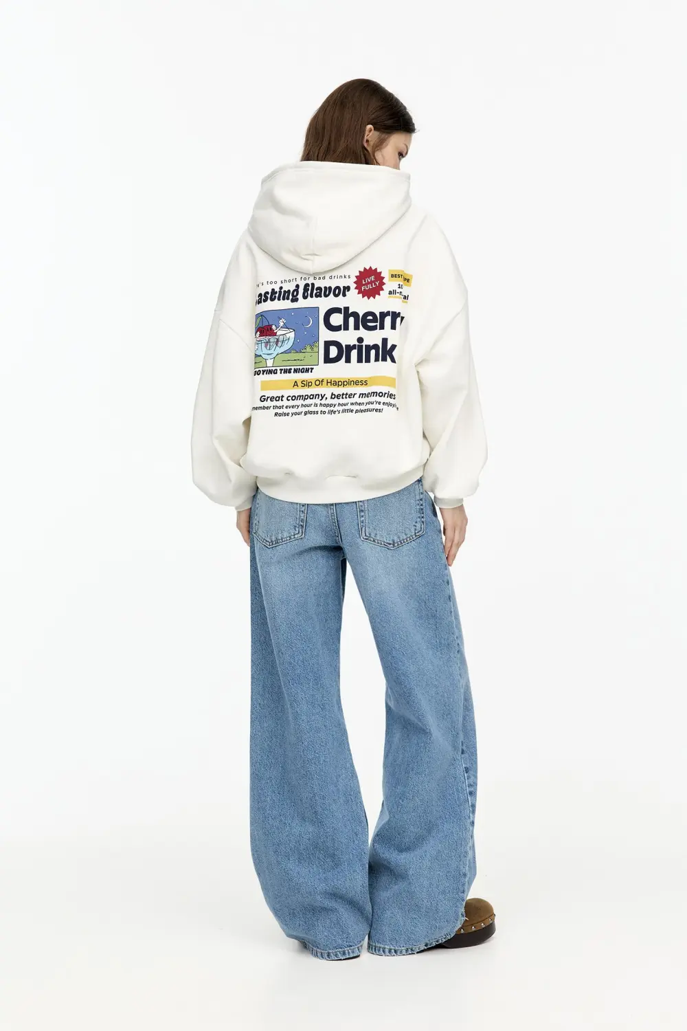 Sudadera capucha gráfico cerezas