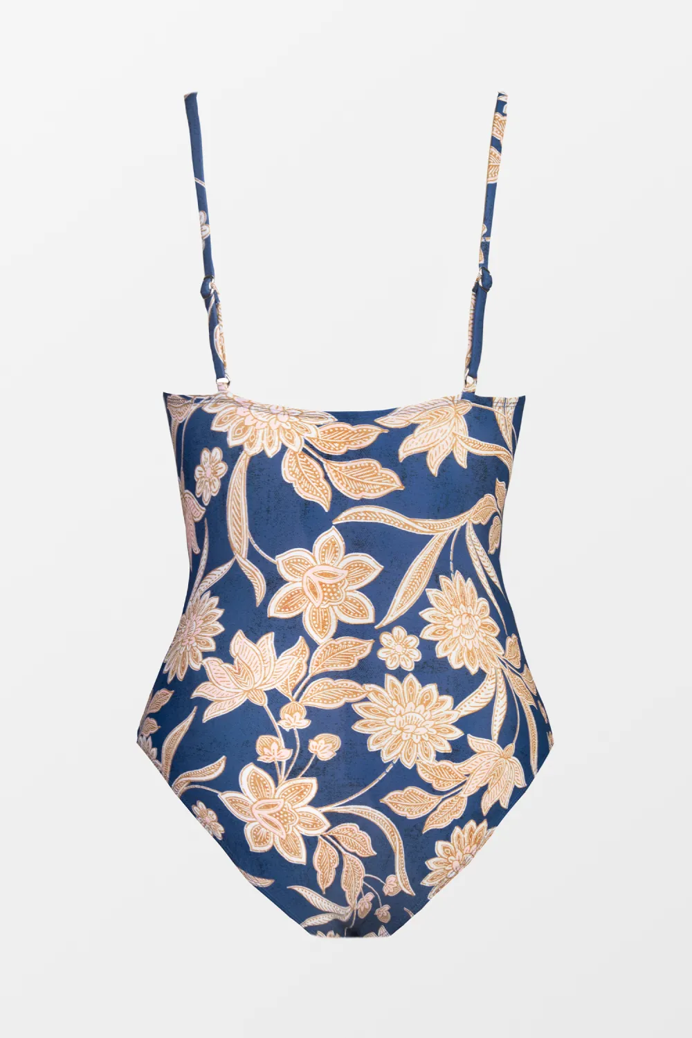 Paisley V Neck Tummy Control Long Torso One Piece Swimsuit