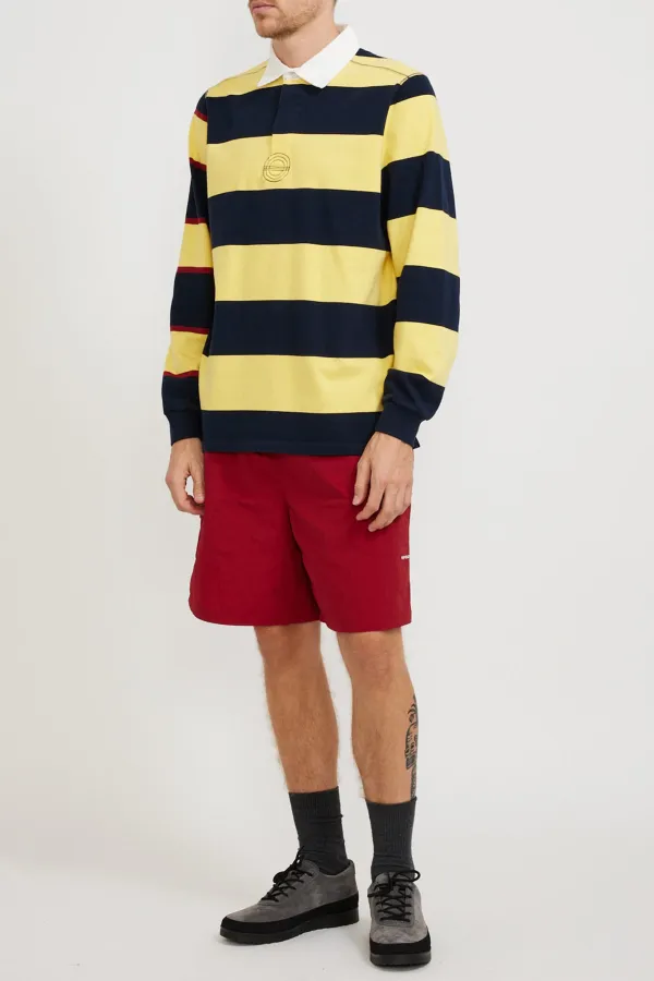 Striped Logo Rugby Polo Sweat Snapdragon