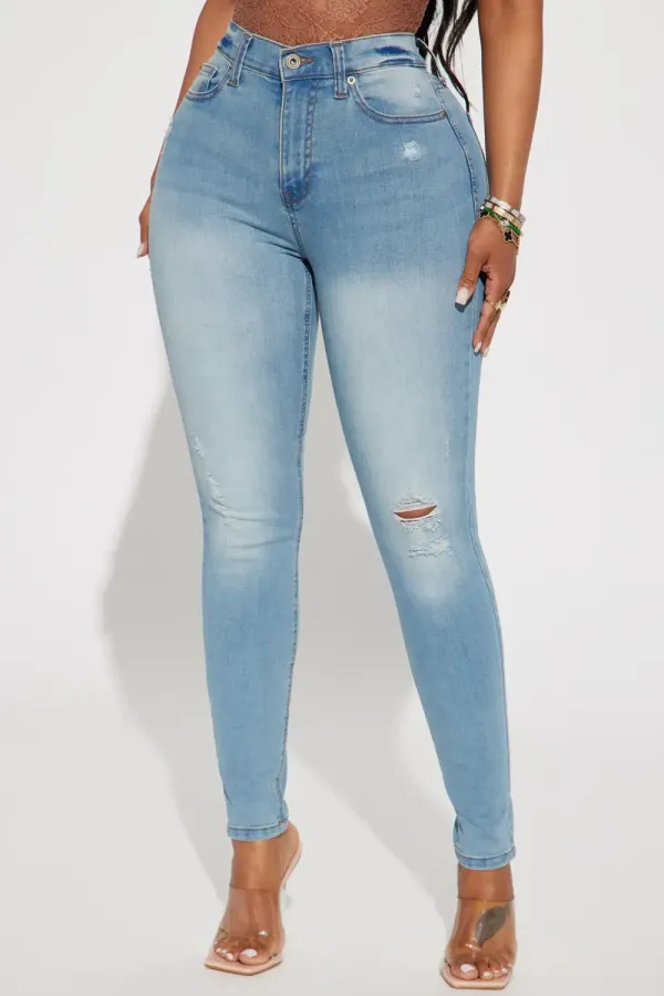 Speed Up High Stretch Ankle Skinny Jean - Light Wash