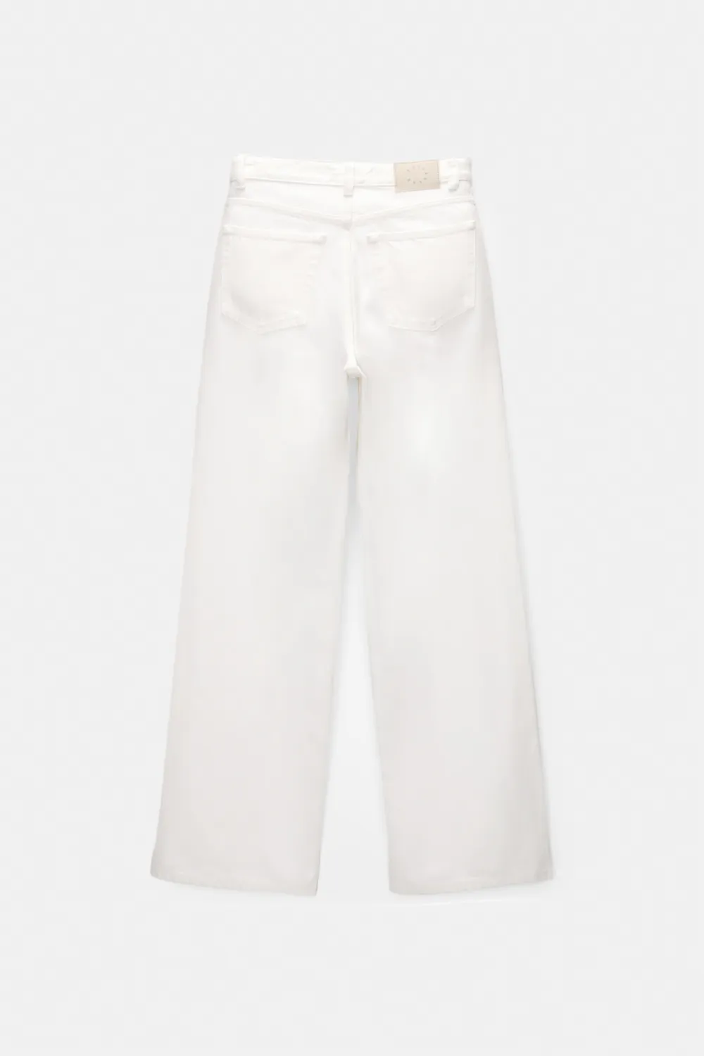 Jeans wide leg tiro alto