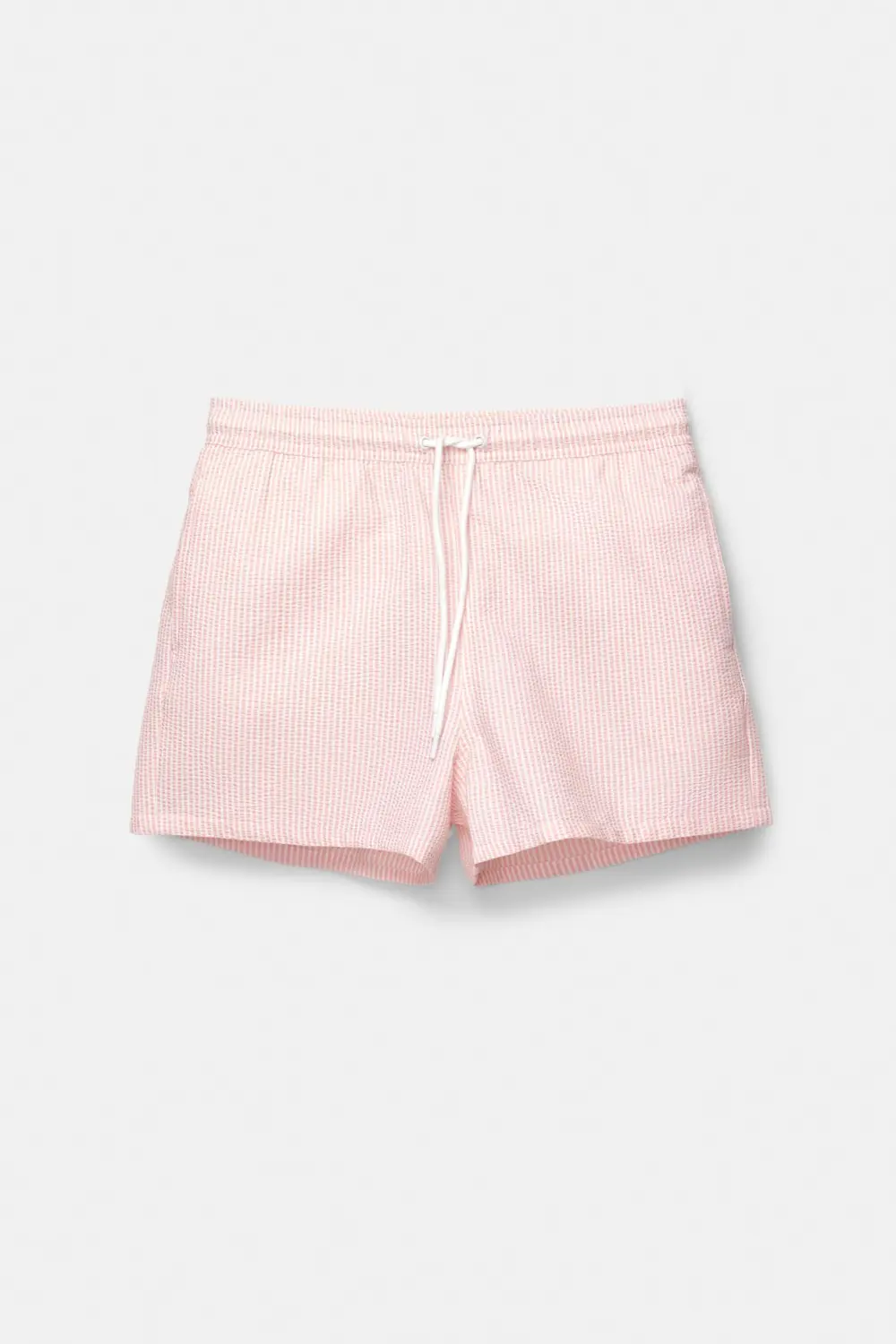 Striped seersucker swimming trunks