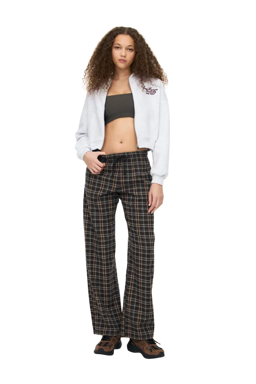 Sudadera cropped cremallera