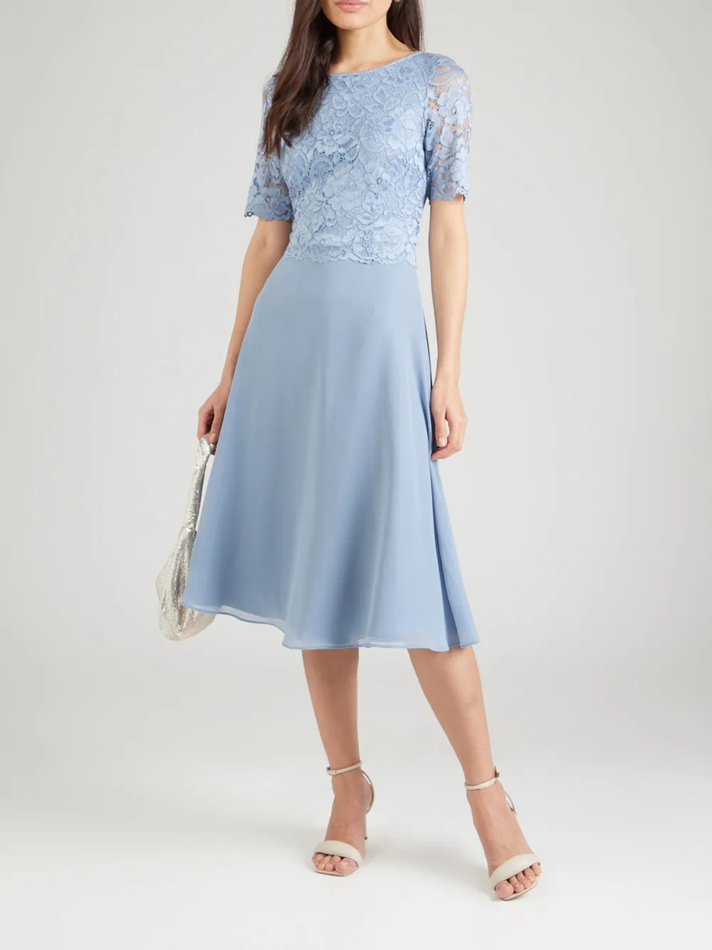 Lace Crew Neck Casual Style Dress
