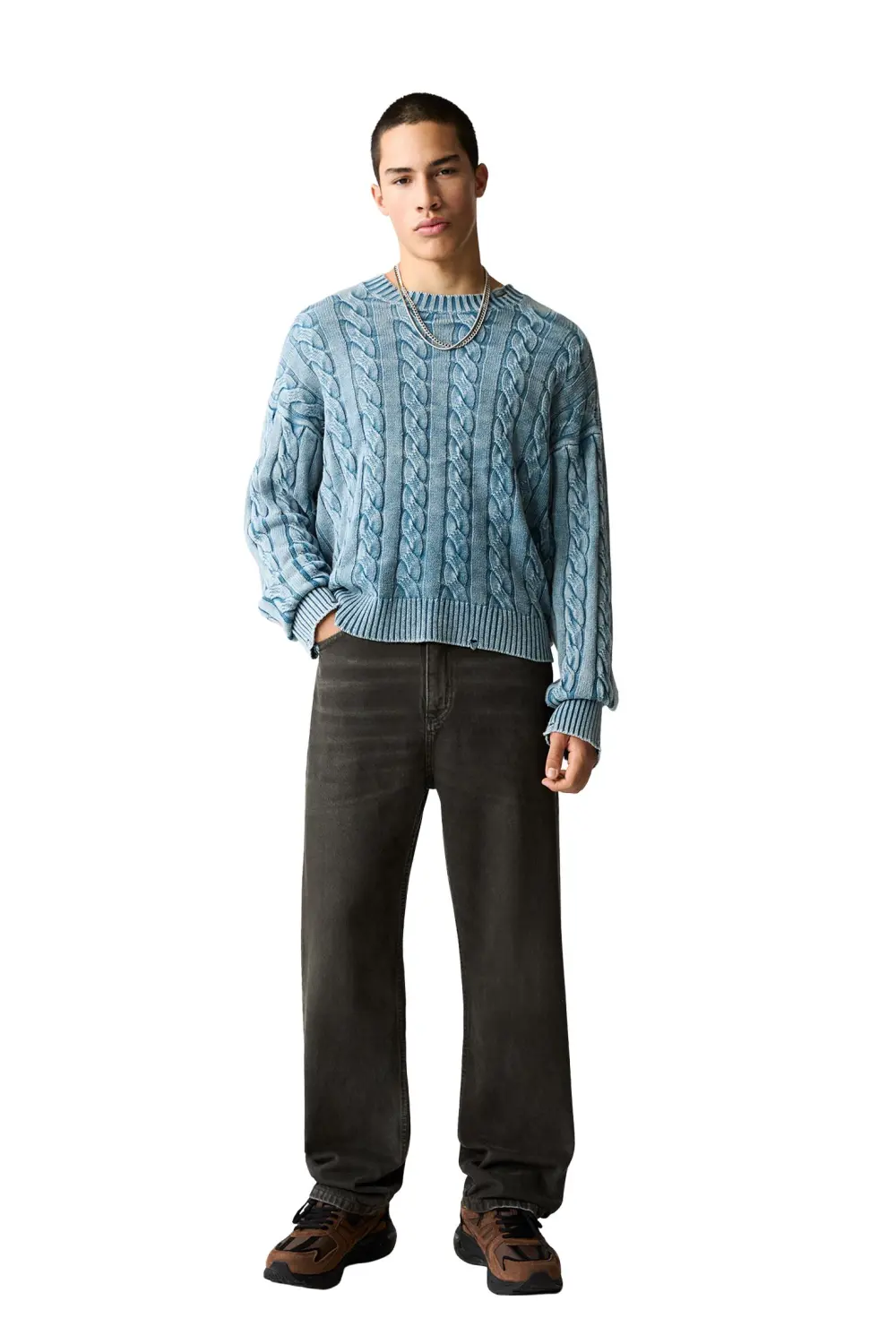Baggy jeans with spray finish
