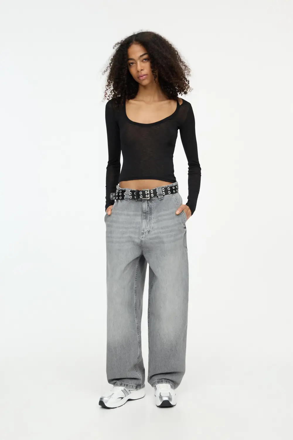 Double long sleeve strappy top