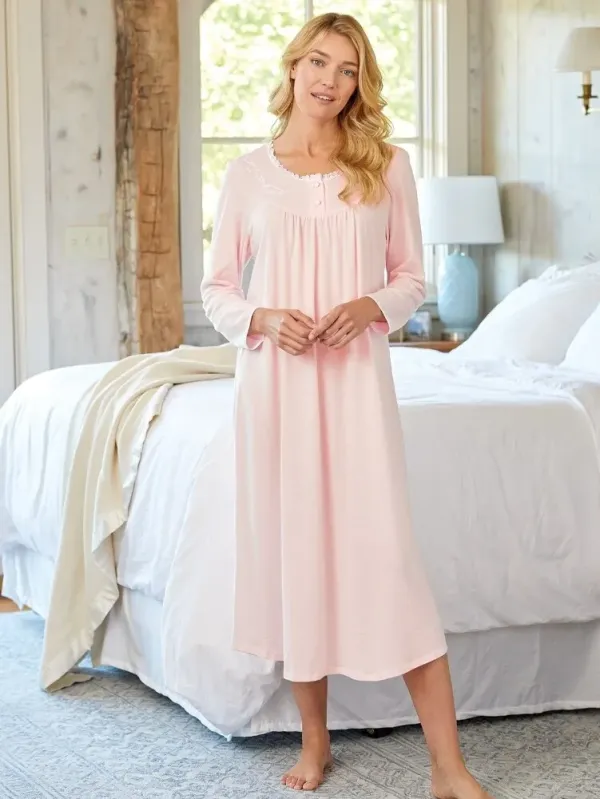 Sweet Dreams Long-Sleeve Nightgown
