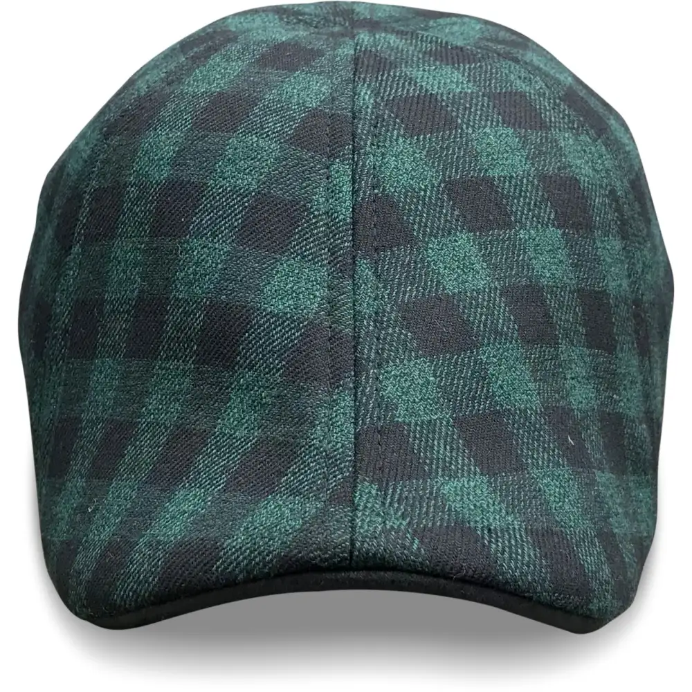 The Brogue Boston Scally Cap - Forest Green & Black Plaid