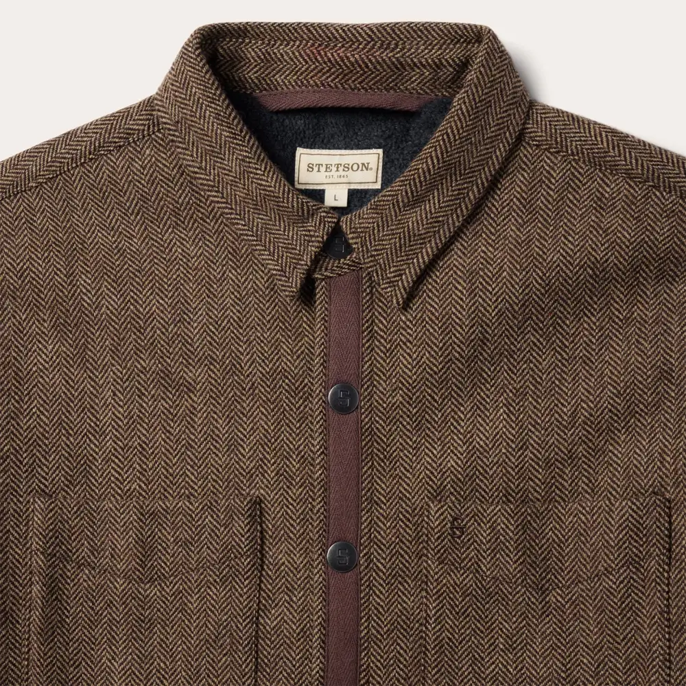 Herringbone Shirt Jacket