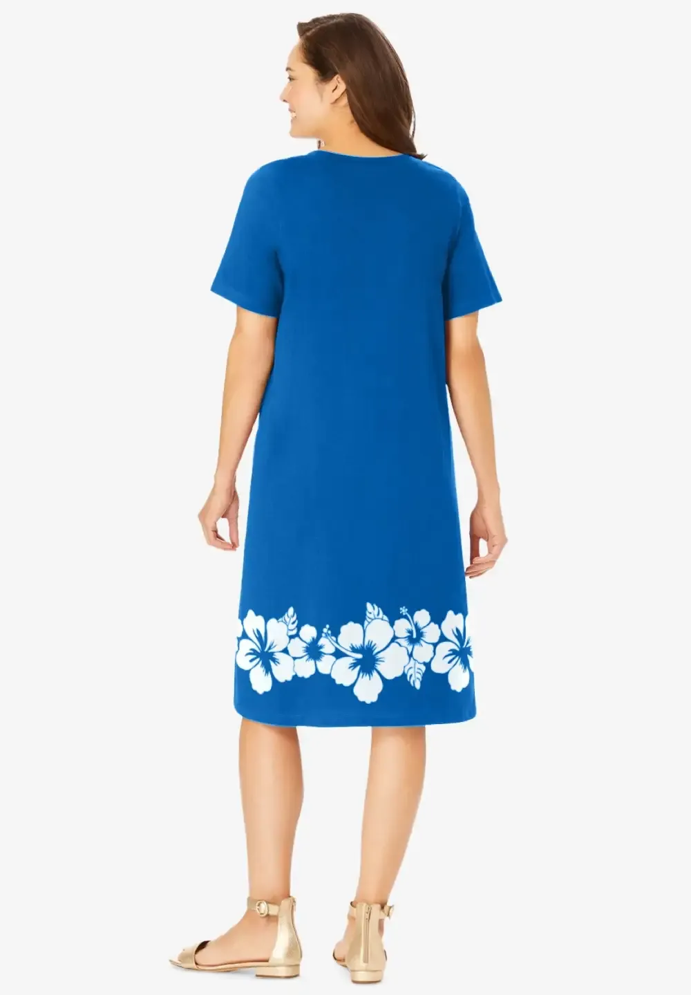 Perfect Short-Sleeve V-Neck Tee Dress