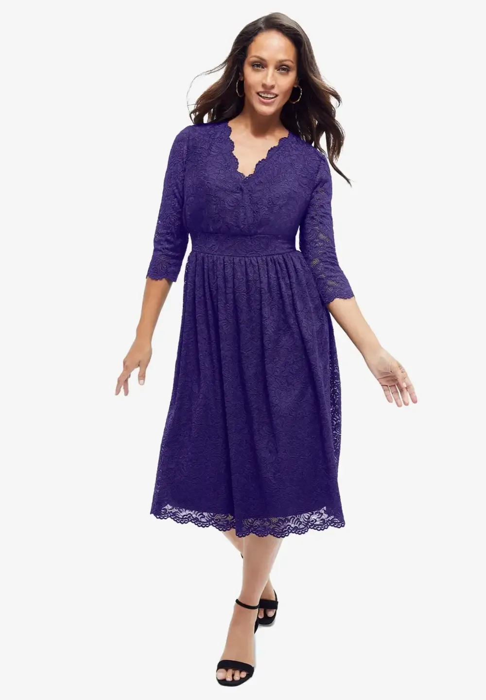 Stretch Lace A-Line Dress