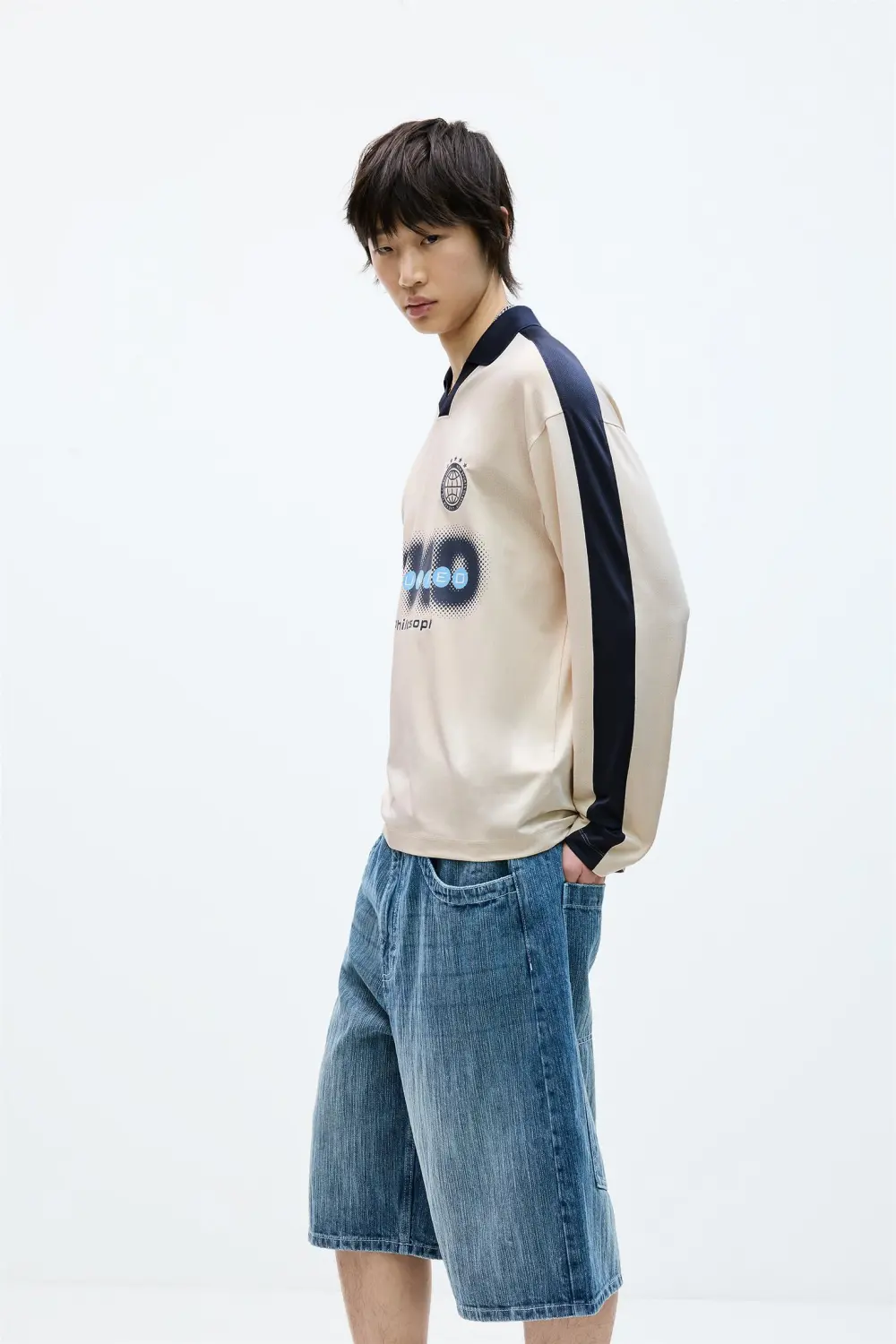 STWD polo collar T-shirt