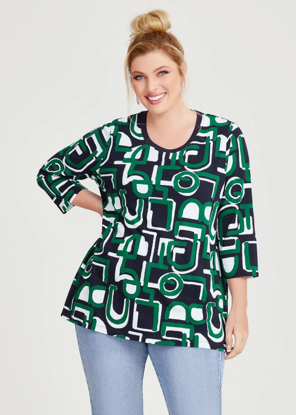 Cotton Textured Abstract Top