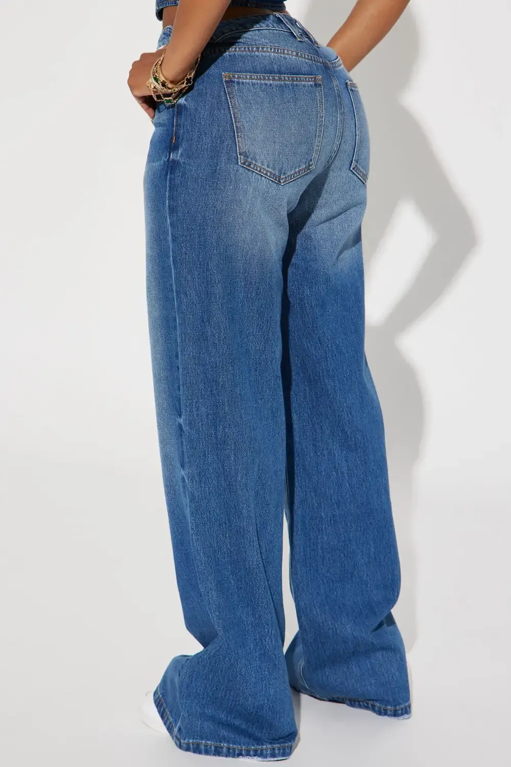 The Wayside Baggy Wide Leg Jean - Medium Wash