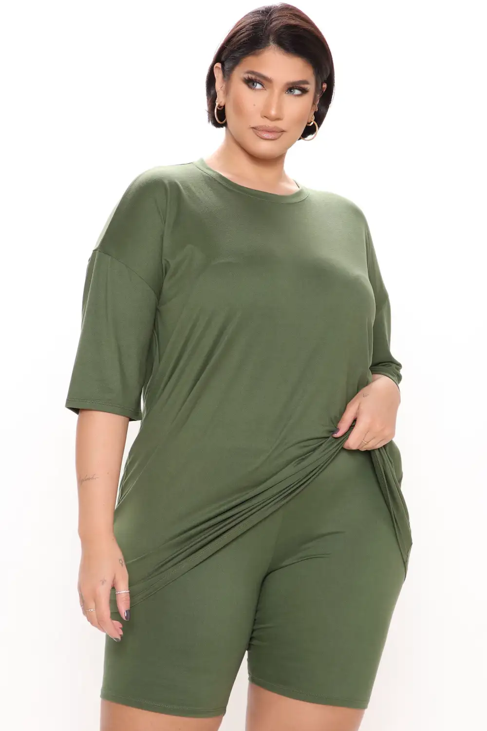 Weekend Vibes Short Set - Olive