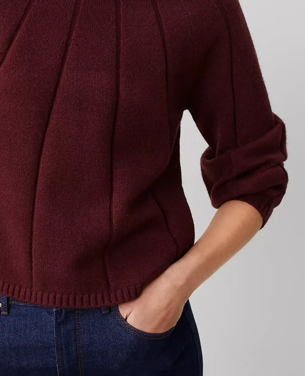 Petite Traveling Stitch Turtleneck Sweater