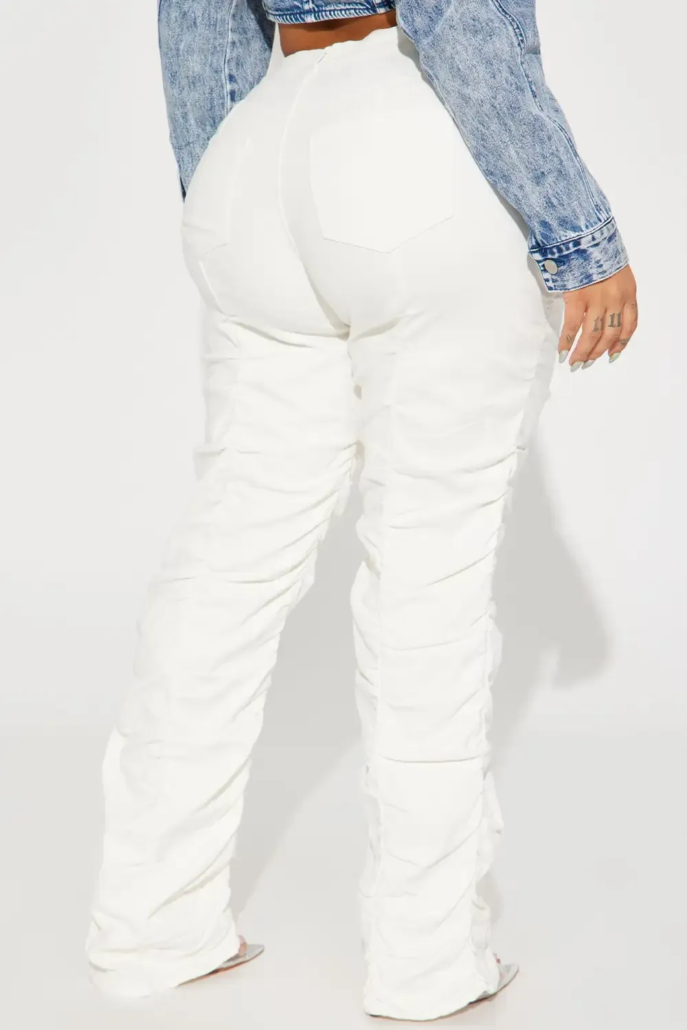 Nothing Like It Stretch Stacked Straight Leg Jean - White